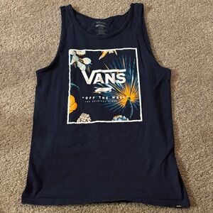Vans Navy Blue Graphic Tank Top